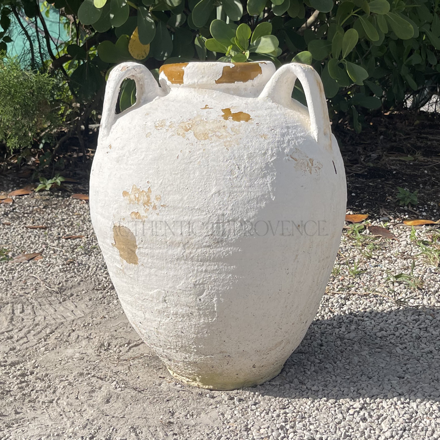 Small Mediterranean White Washed Jar