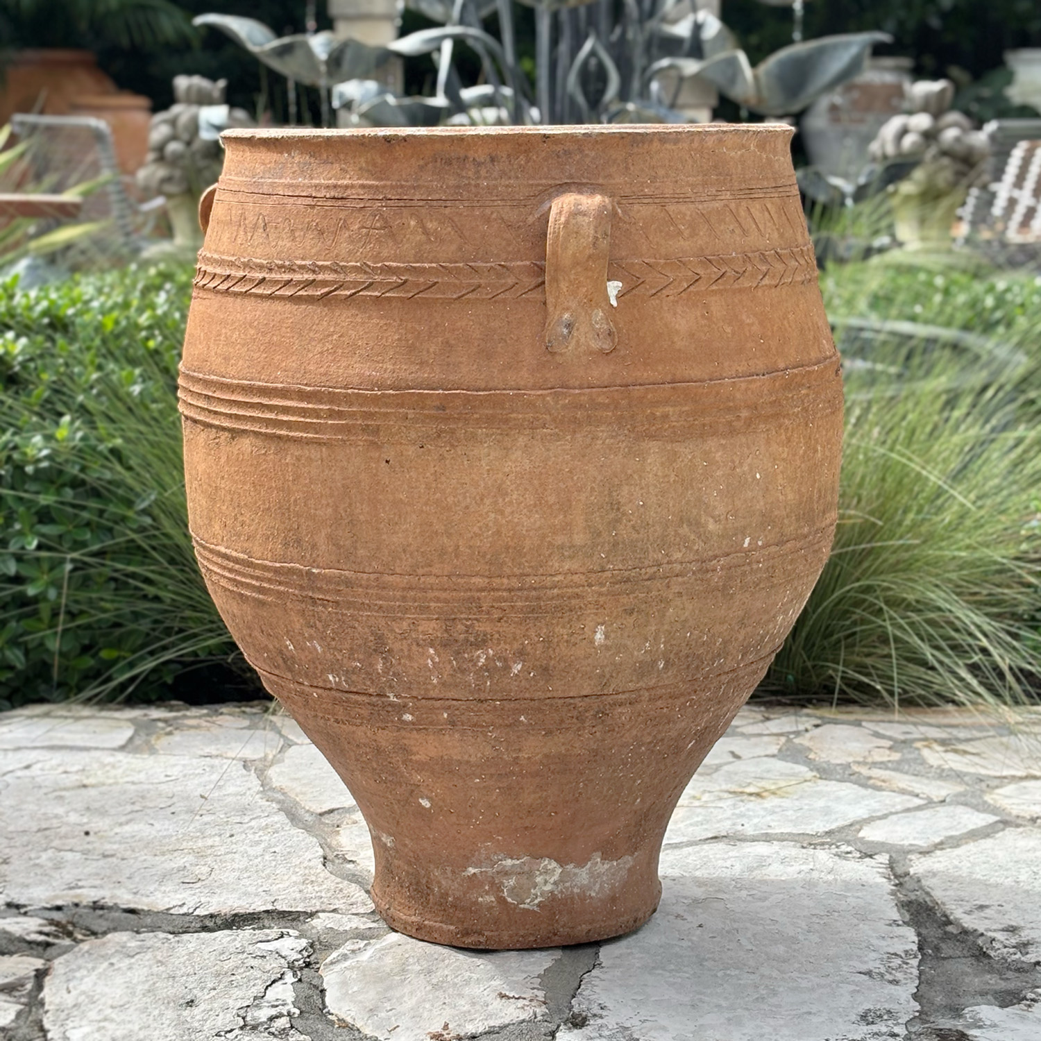 19th Century Antique Terra Cotta Greek Olive Oil Jar