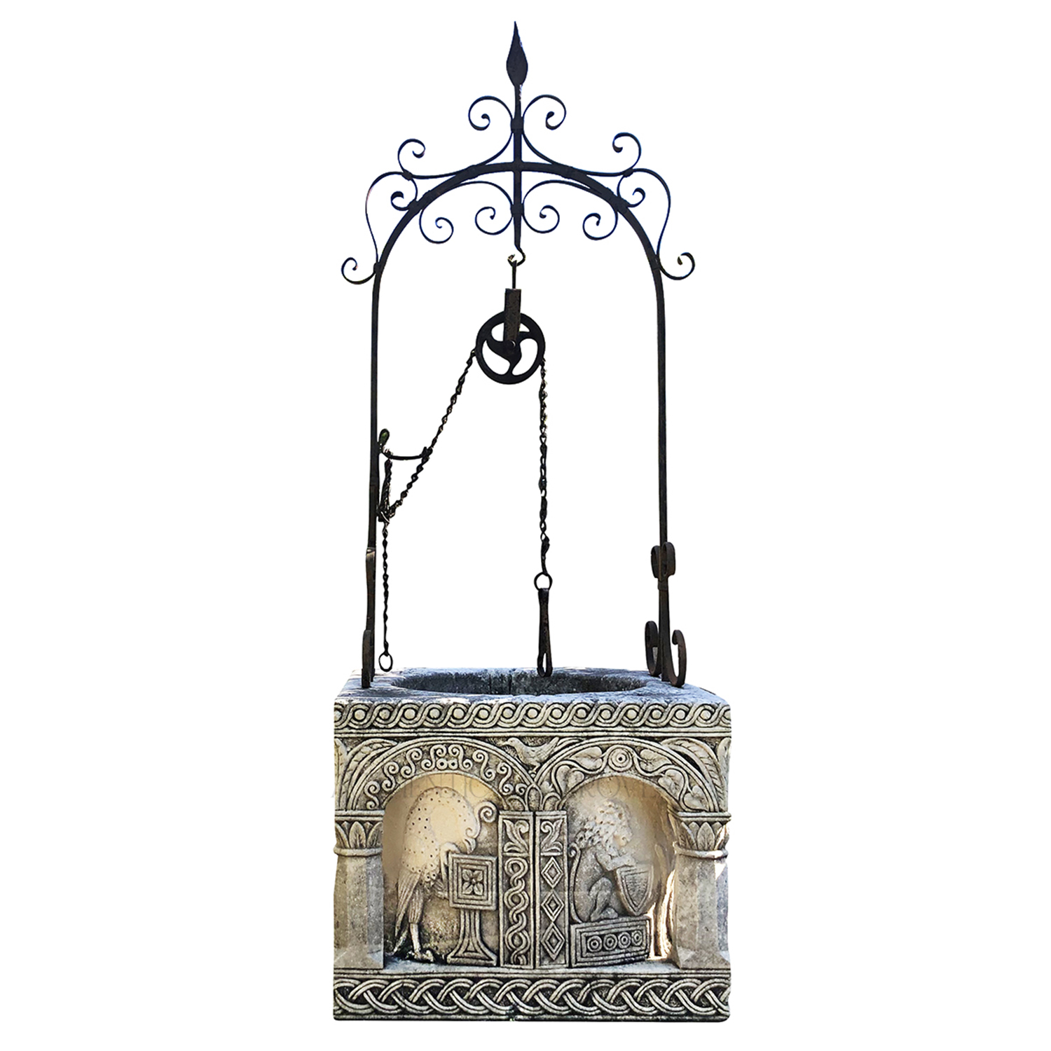 20th Century Byzantine Style Square Wellhead