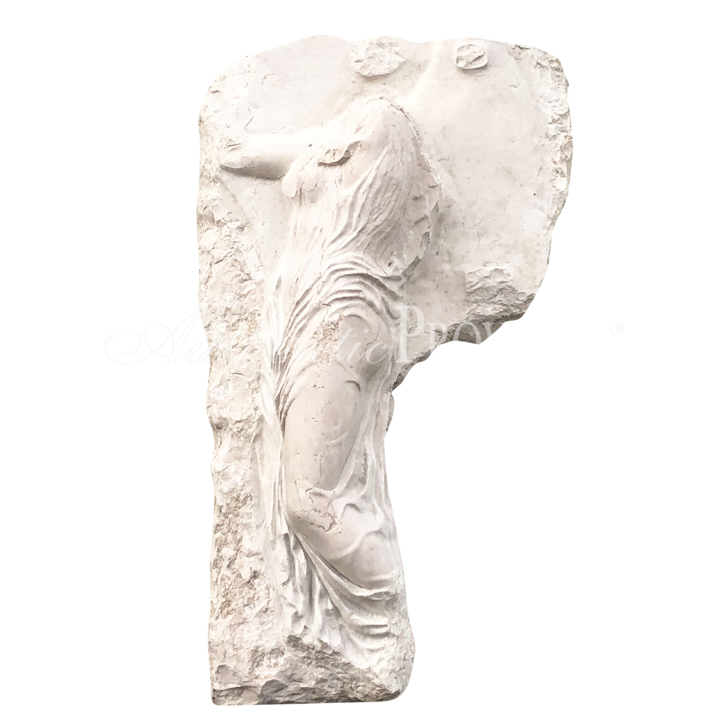 19th Century Greek Bas Marble Relief of Nike – Antique Wall Panel, Relief Décor