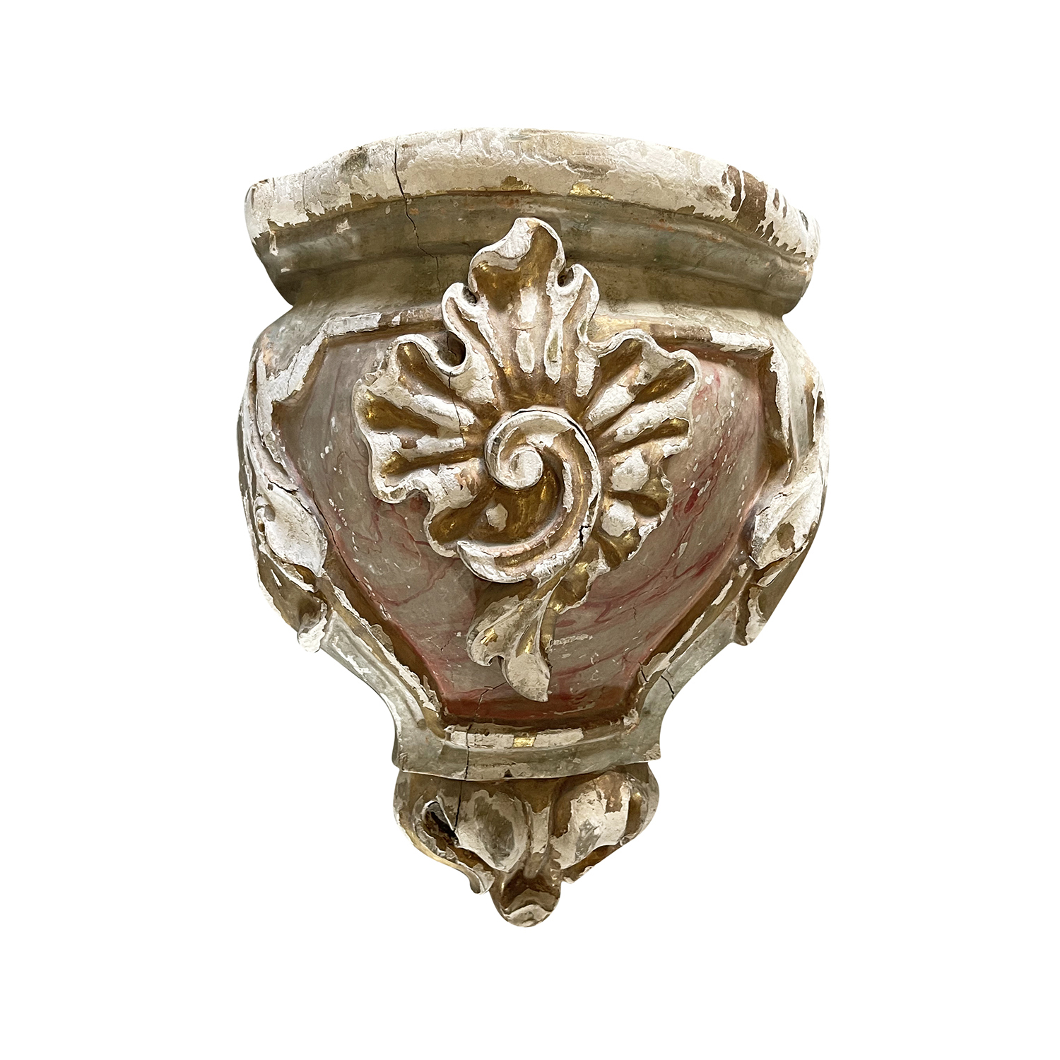 17th Century Portuguese Baroque Gilded Pinewood Wall Fragment – Antique Décor