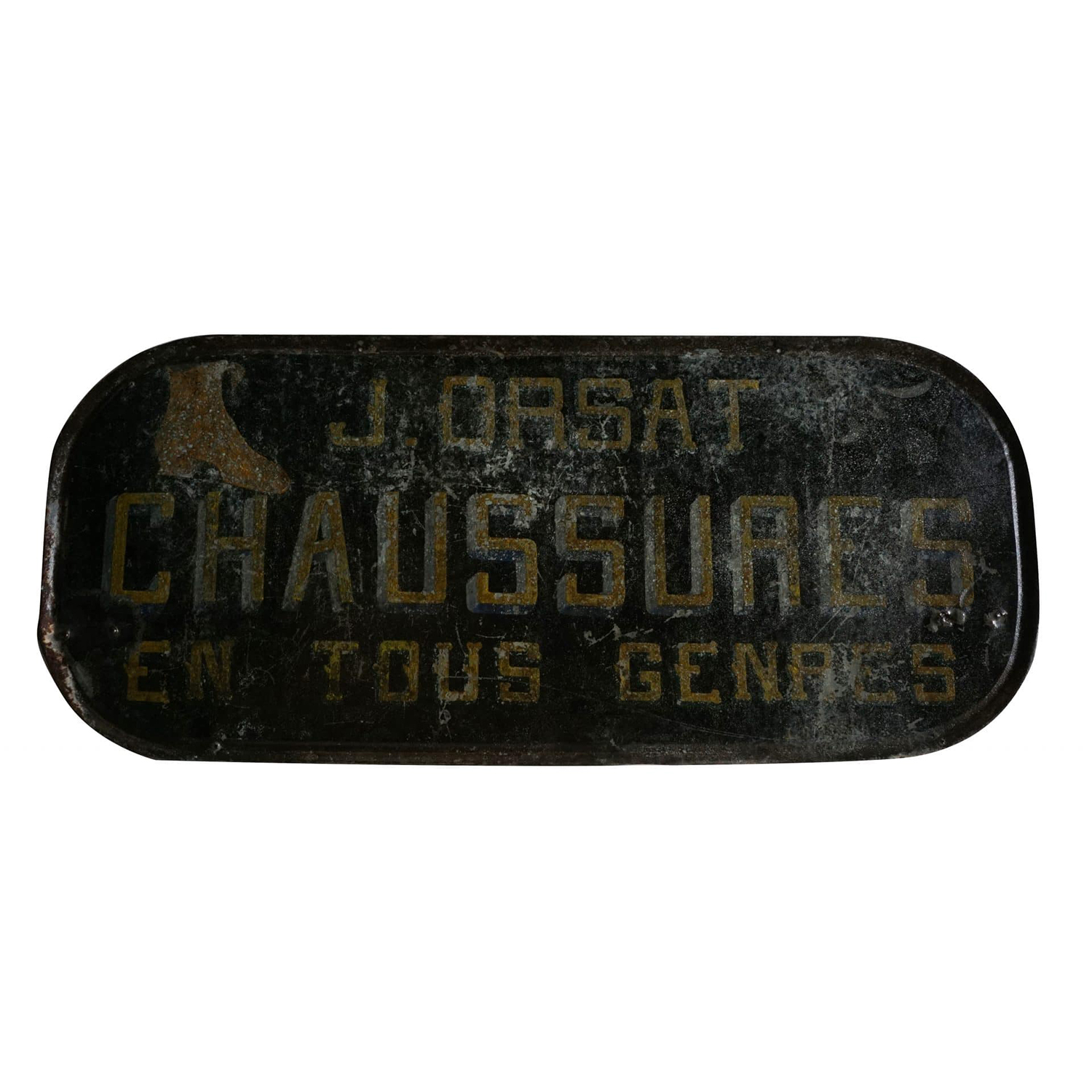 19th Century French Antique Metal Sheet – Wall Décor Sign