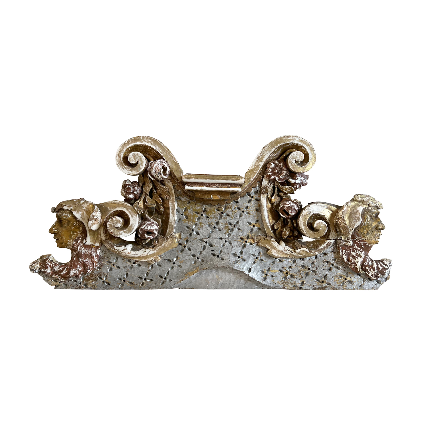 17th – 18th Century Portuguese Baroque Pine Wall Relief – Antique Décor Panel