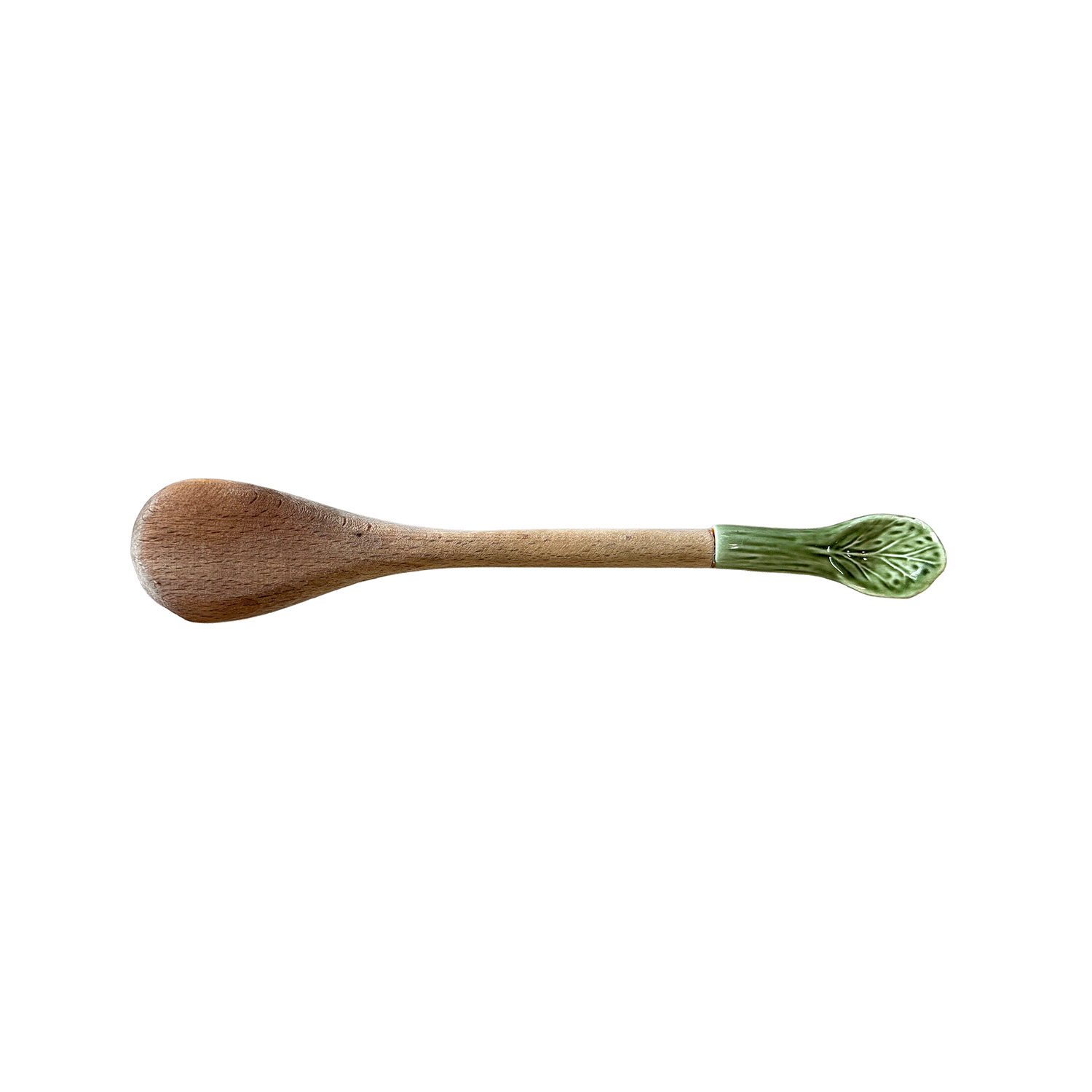 A Vintage Hand-Crafted Cabbage Leaf Serving Spoon
