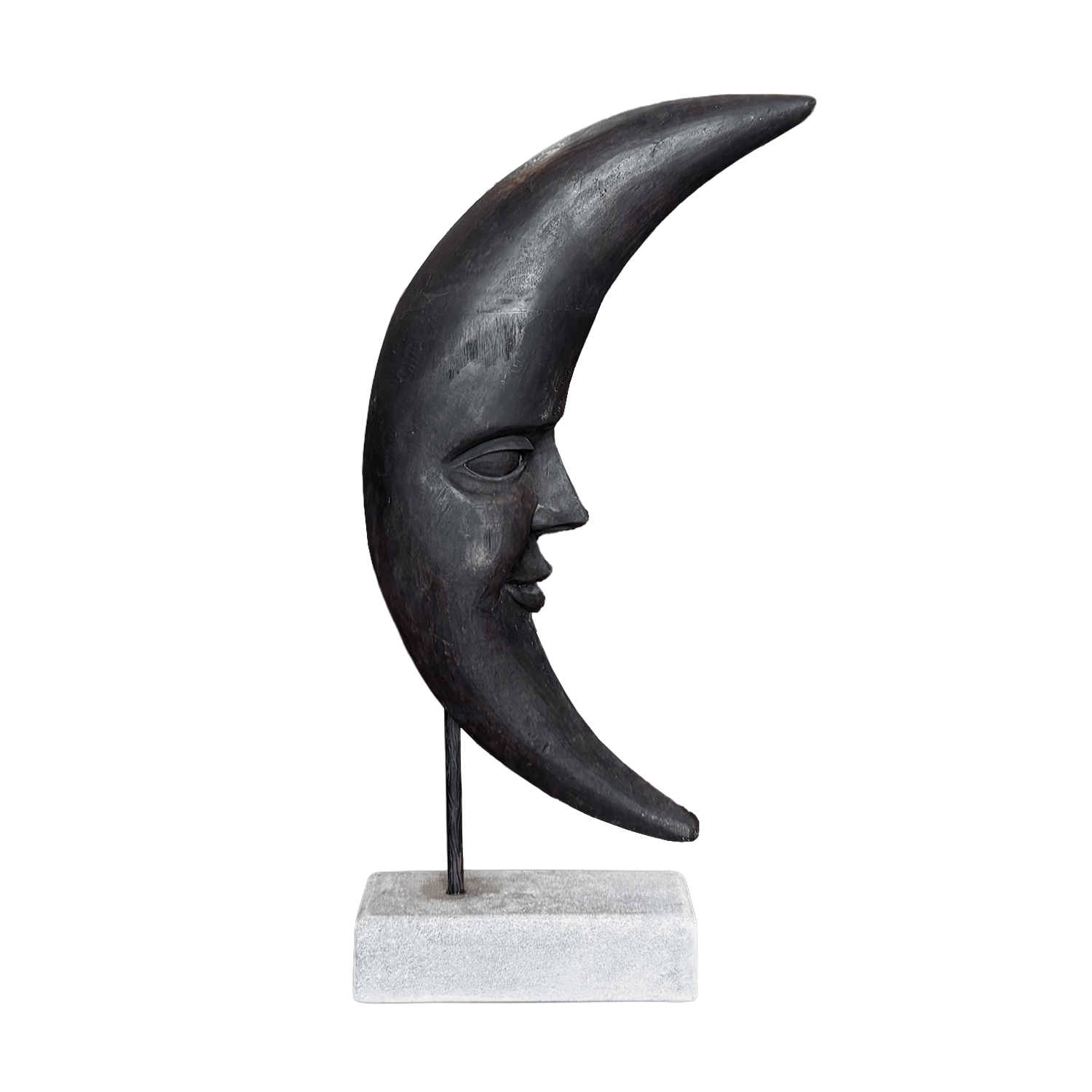 French Crescent Moon Sculpture in Carved Wood, Circa 19th / 20th Century