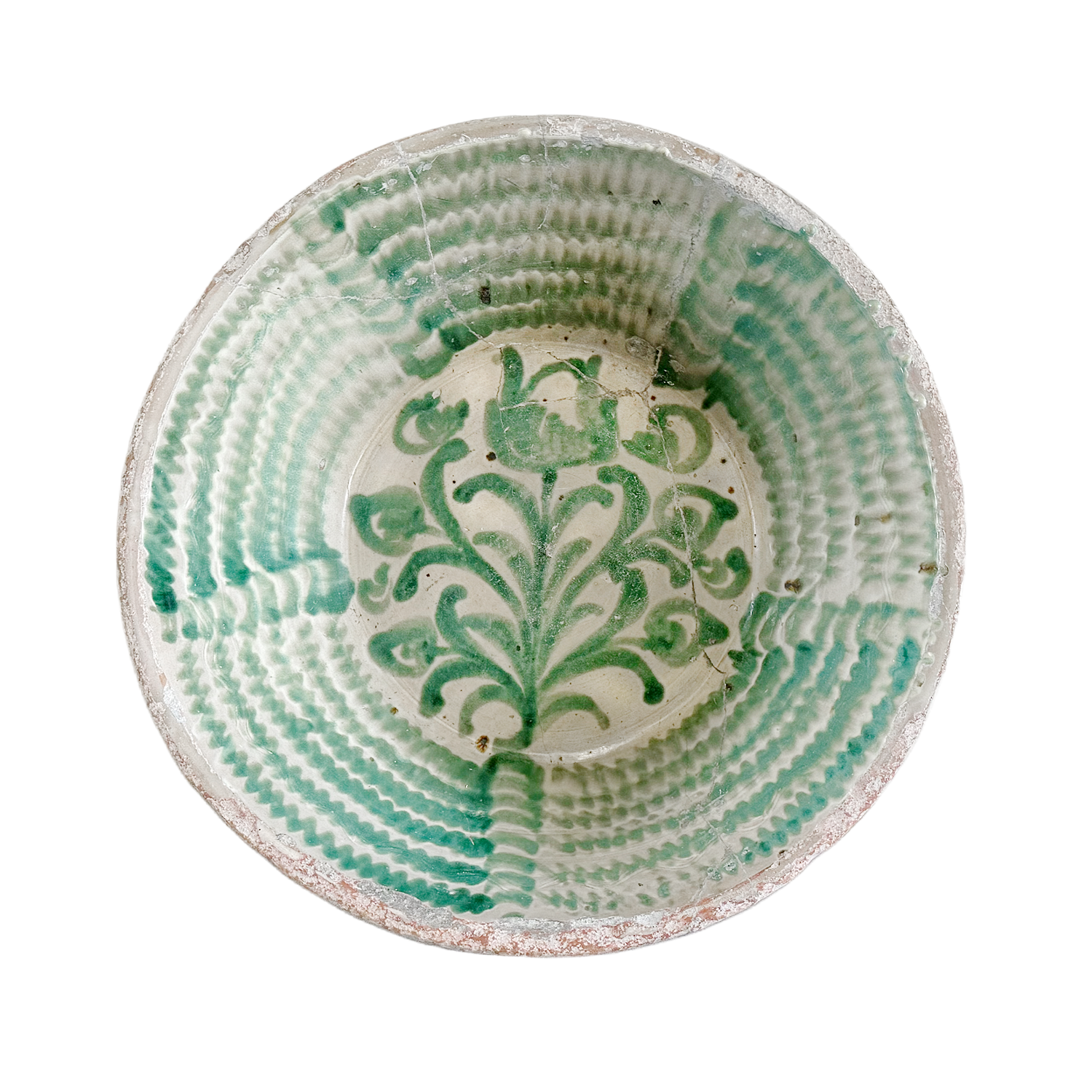 Antique 19th Century European lebrillo terracotta bowl