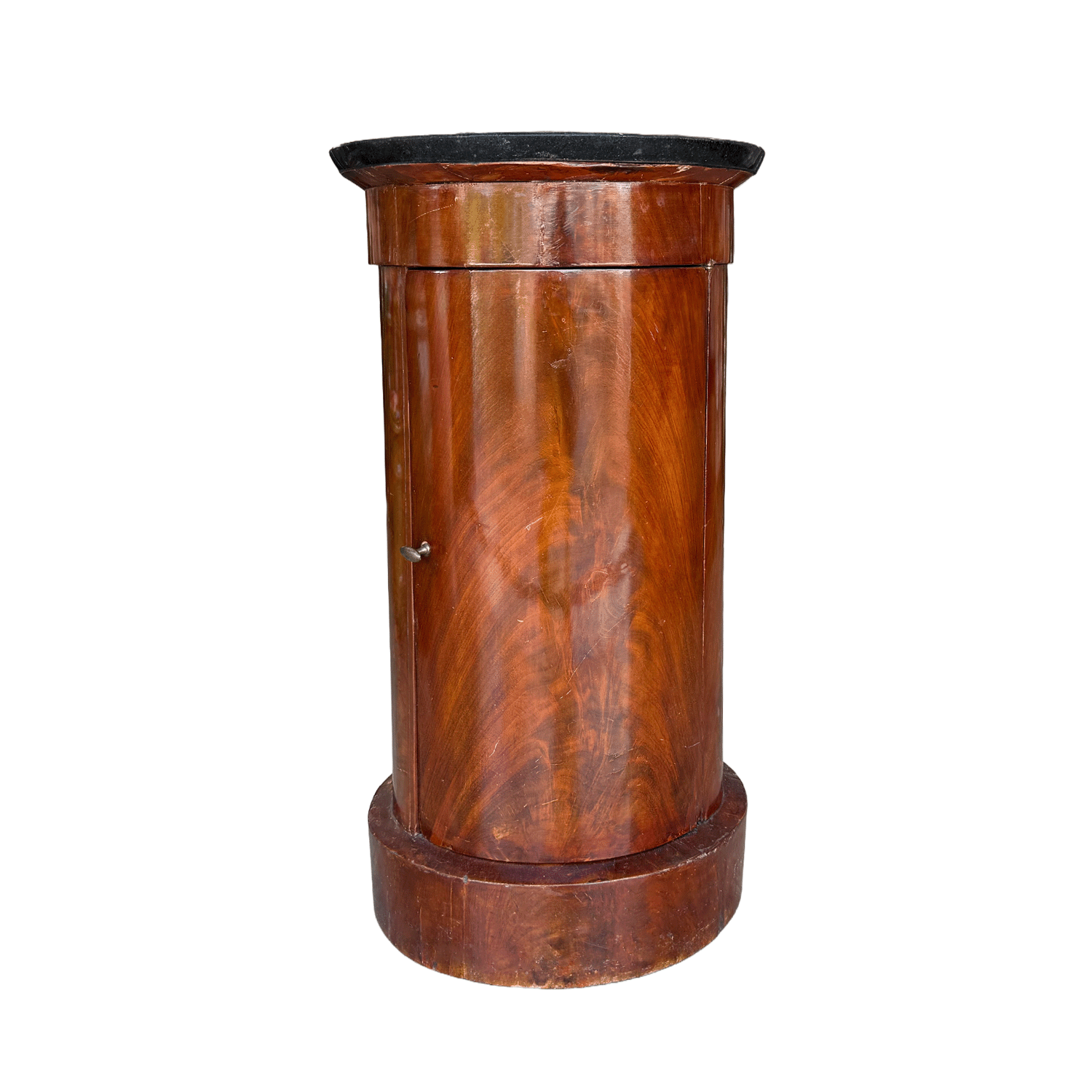 French Polished Wood Pedestal Column, Late 18th-19th Century