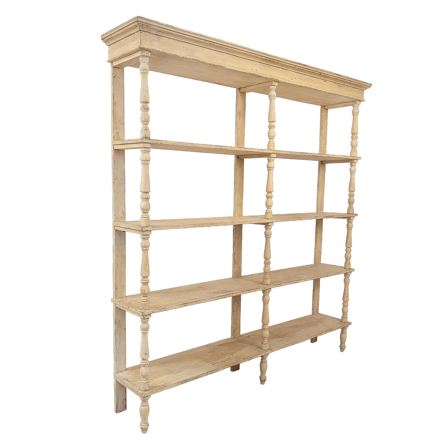 19th Century French Painted Wooden Open Shelving Unit