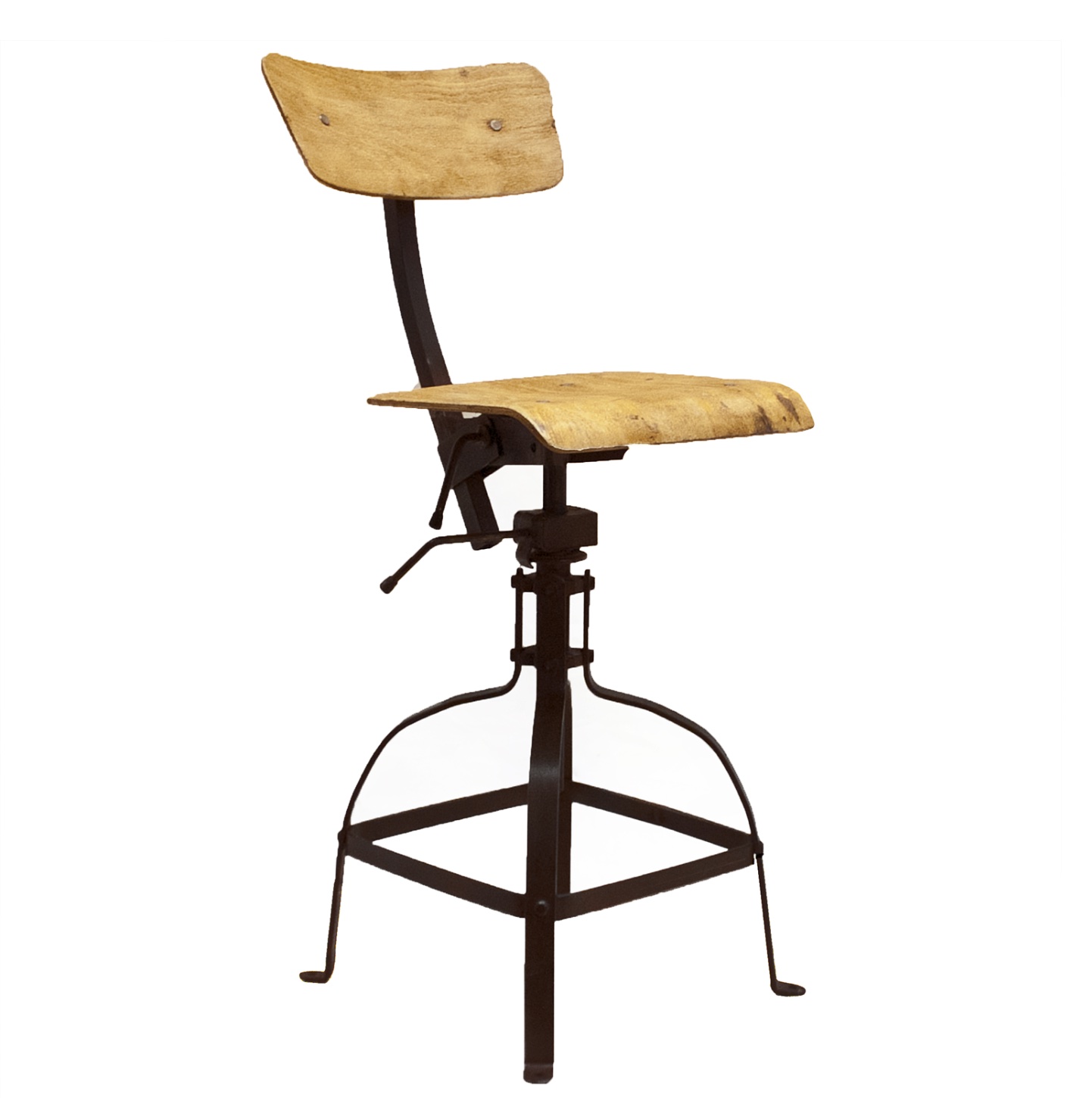 20th Century Chaise Beinaise, French Industrial Workshop Chair by Henri Lieber