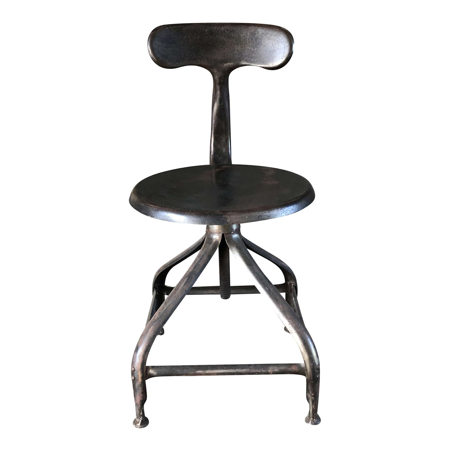 20th Century French Vintage Metal Workshop Chair by Nicolle & Paul-Henry Nicolle