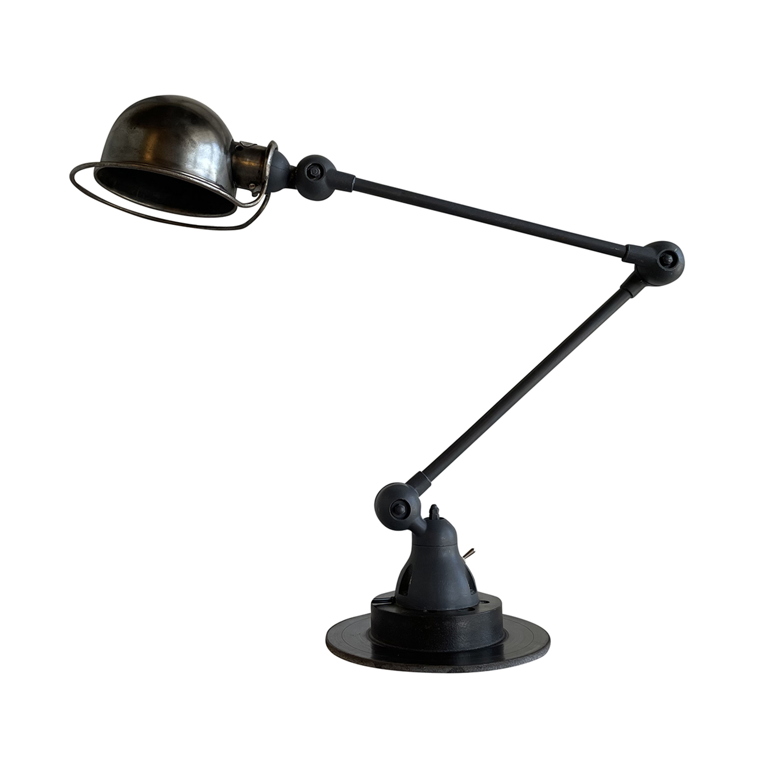 20th Century Grey-Black French Jielde Metal Desk Lamp by Jean Louis Domecq
