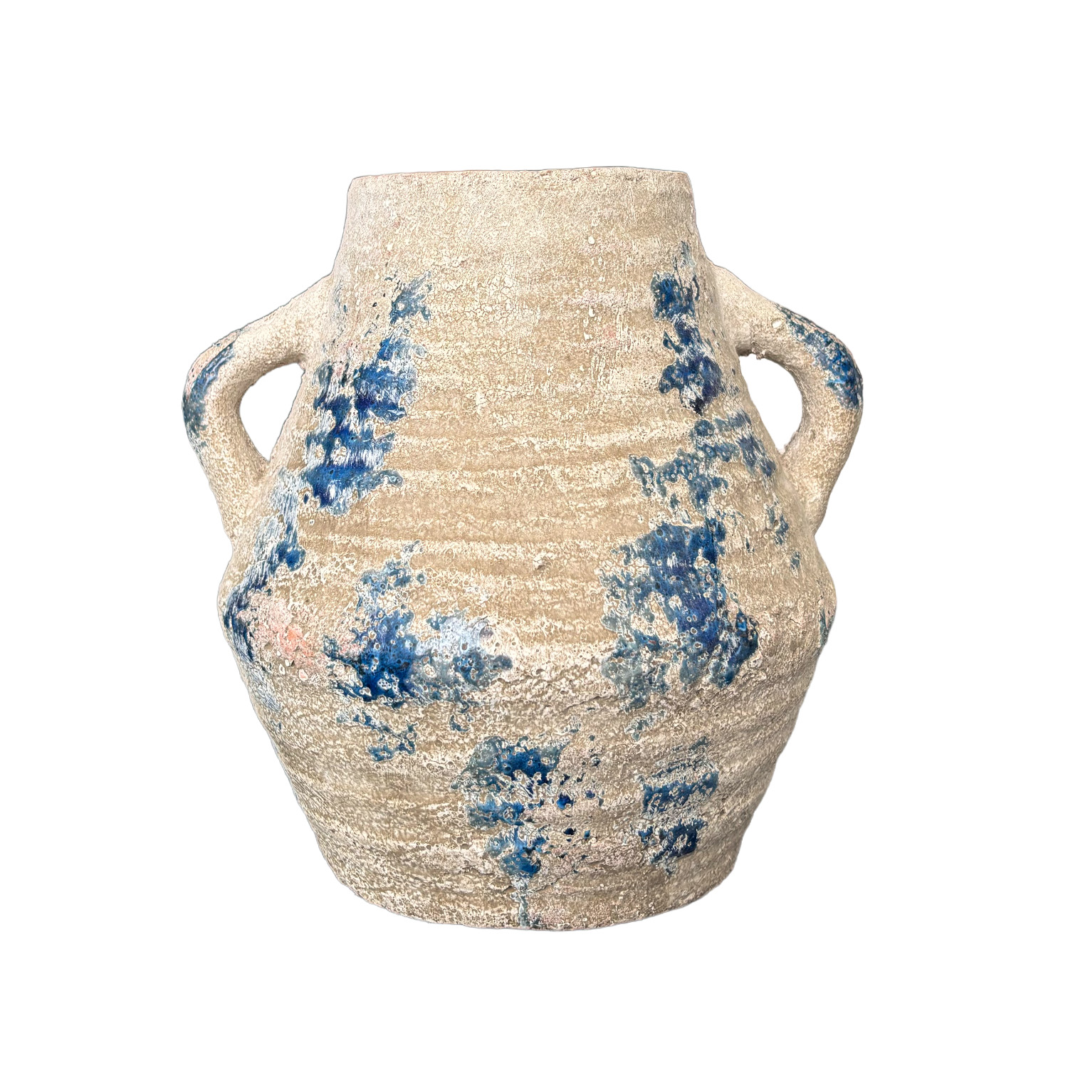 French Terracotta Vase in Natural Beige Patina