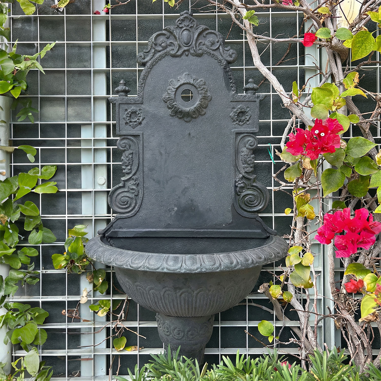 Vintage Wall Fountain in Aluminium,  England