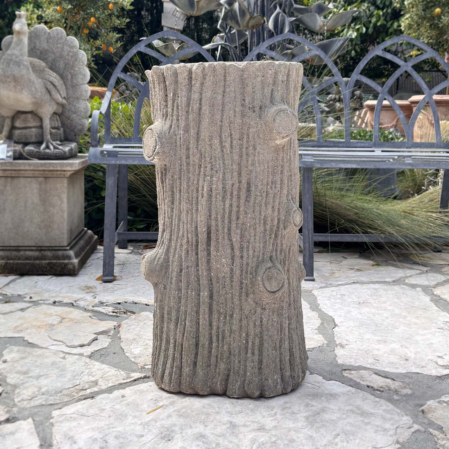 French Faux Bois Pedestal Table