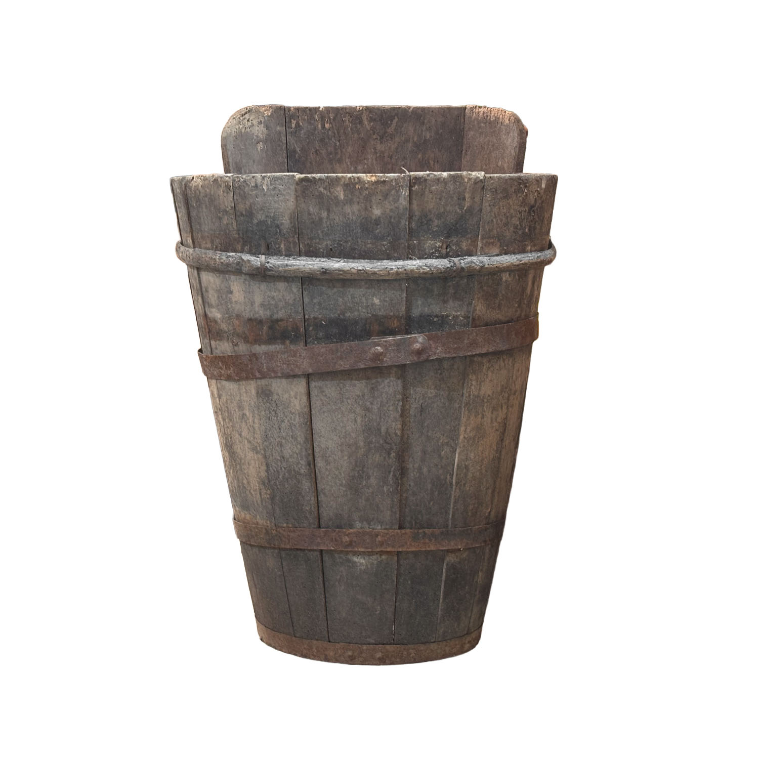 Antique Wooden Wine Grape Harvest Hod