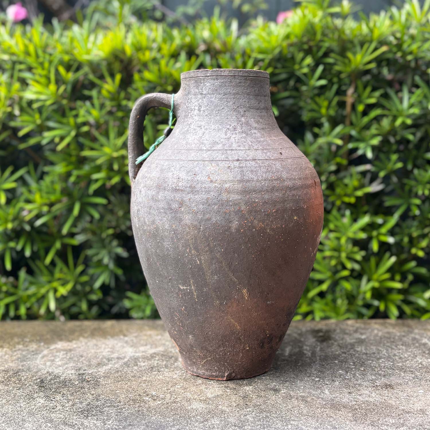 Charcoal Terracotta Single Handle Jar