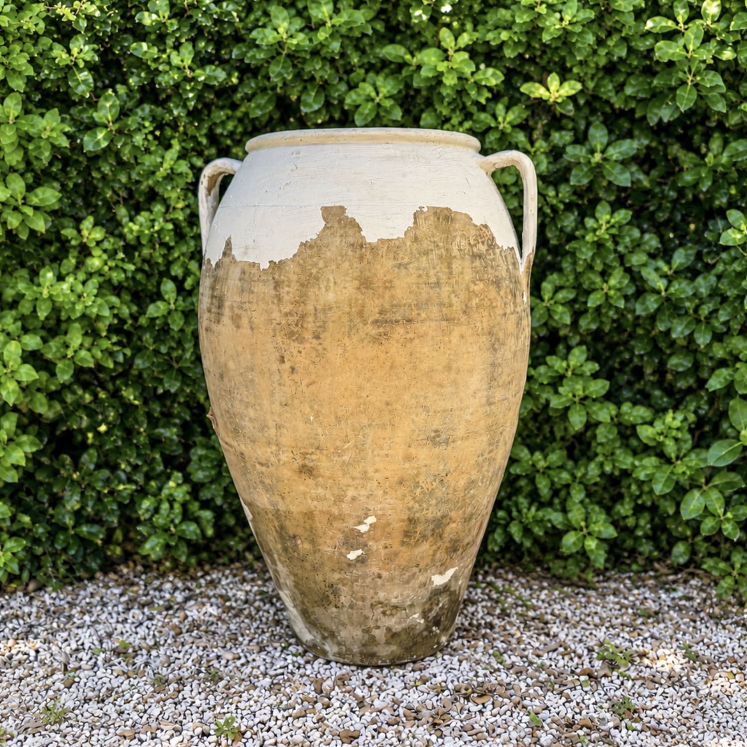 A Two-Tone Antique European Terracotta Jar