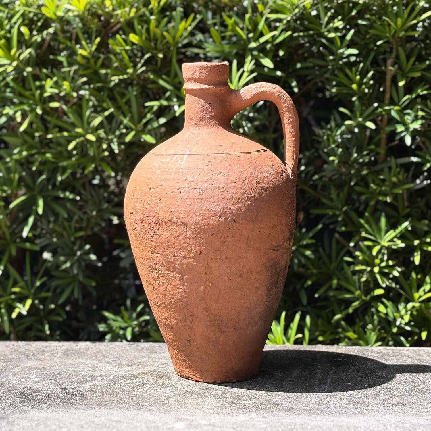 Antique French Provincial Single Handle Terracotta Jar