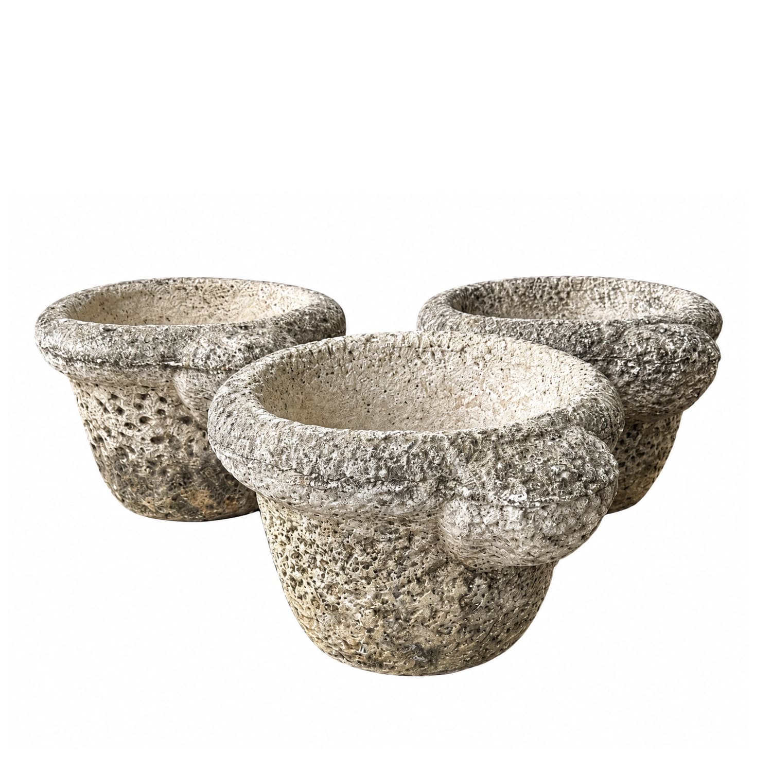 Set of 3 Limestone Troughs/Basins
