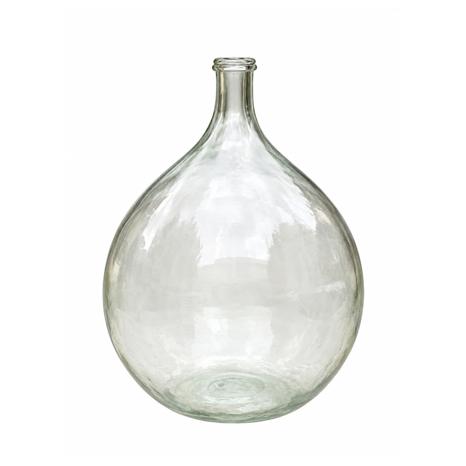 Glass Clear bulbous bottle