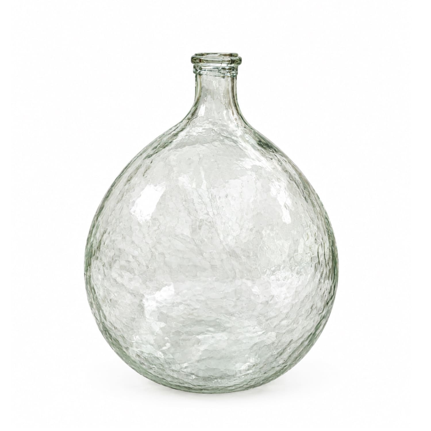 Vintage Clear Glass Bulbous Jar