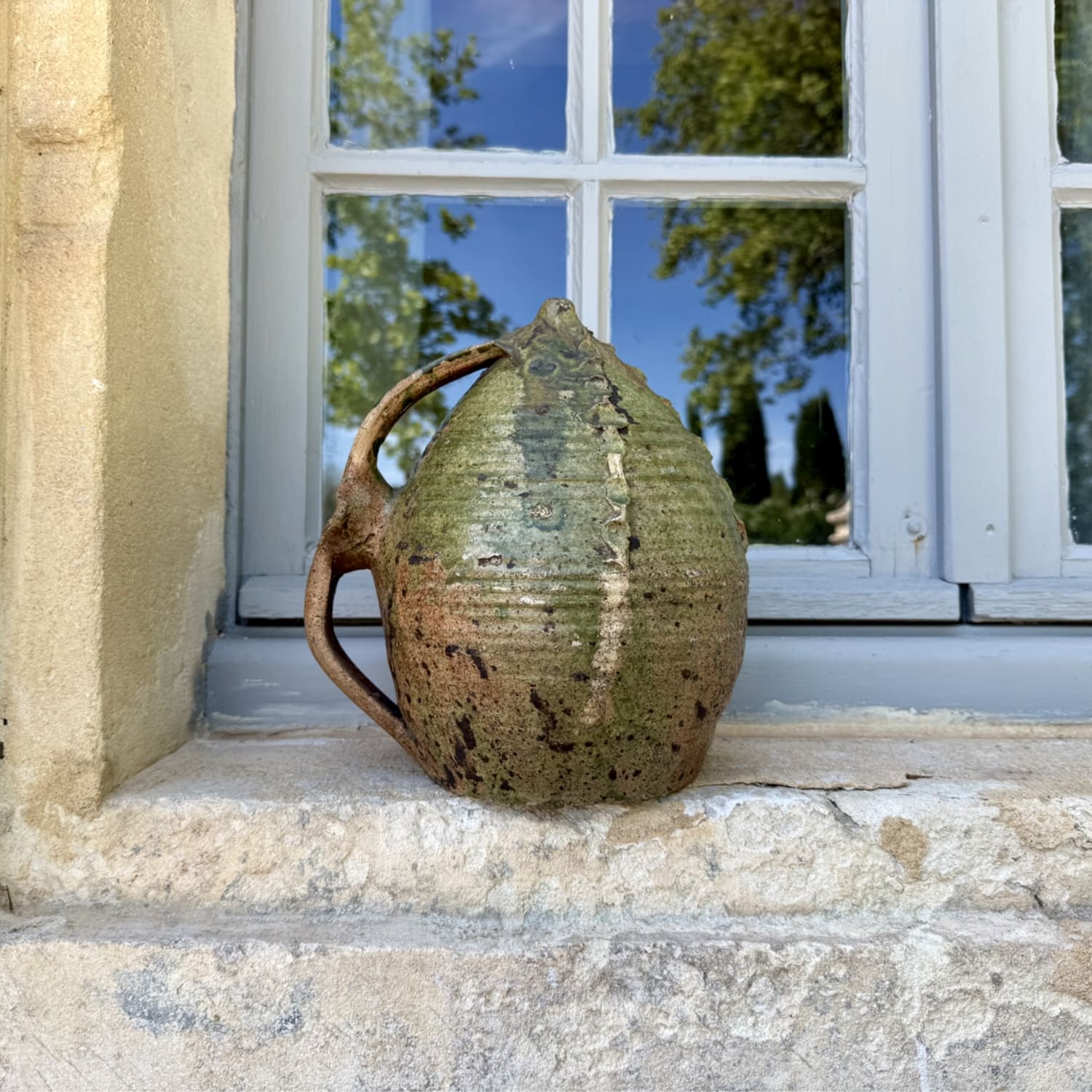18th Century Glazed Terracotta Oil Barrel, possibly Saintonge