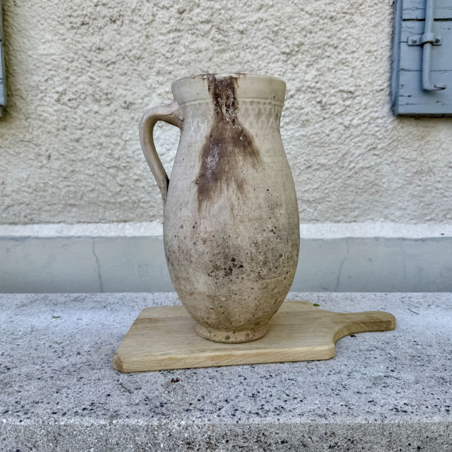 Antique French Jar in Terracotta with Handle