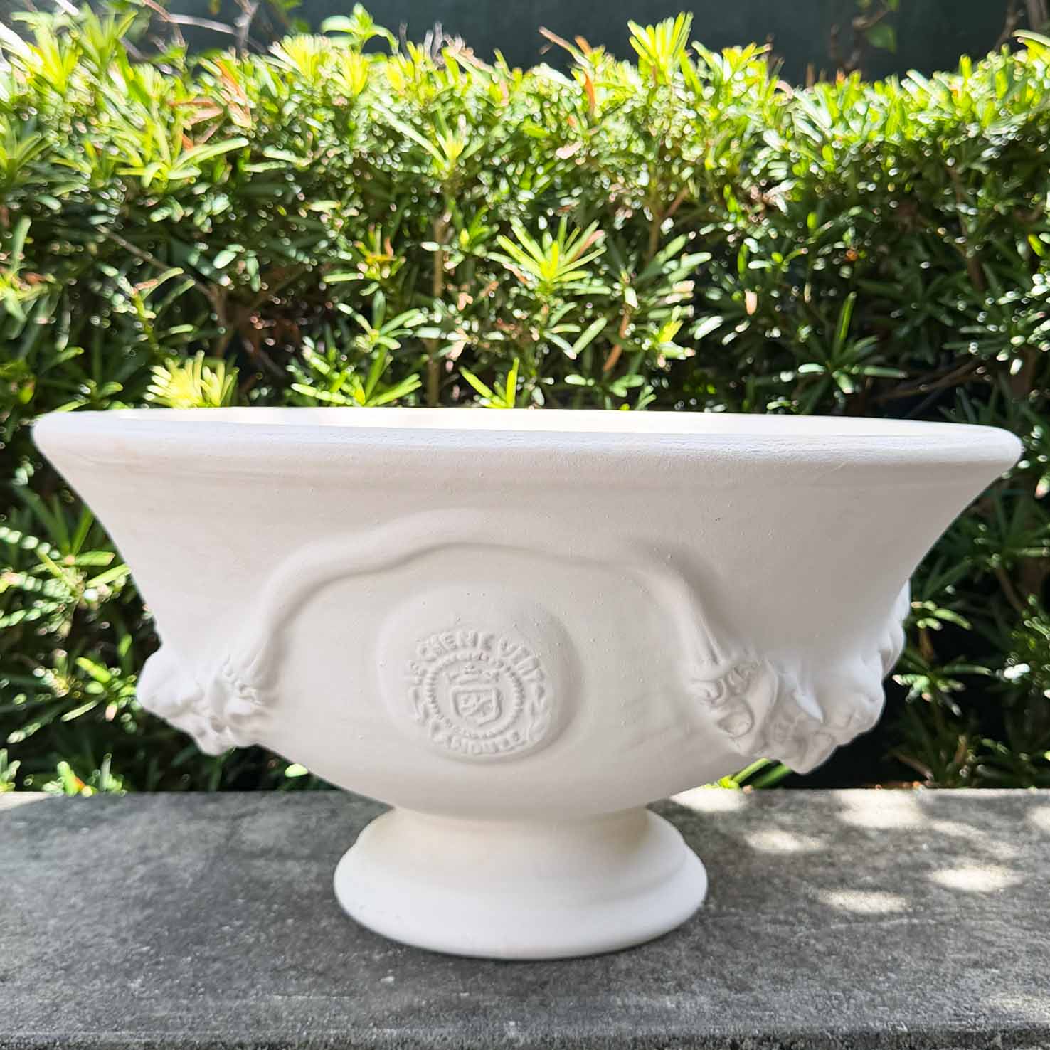 Handcrafted Matte White French Anduze Bowl Planter