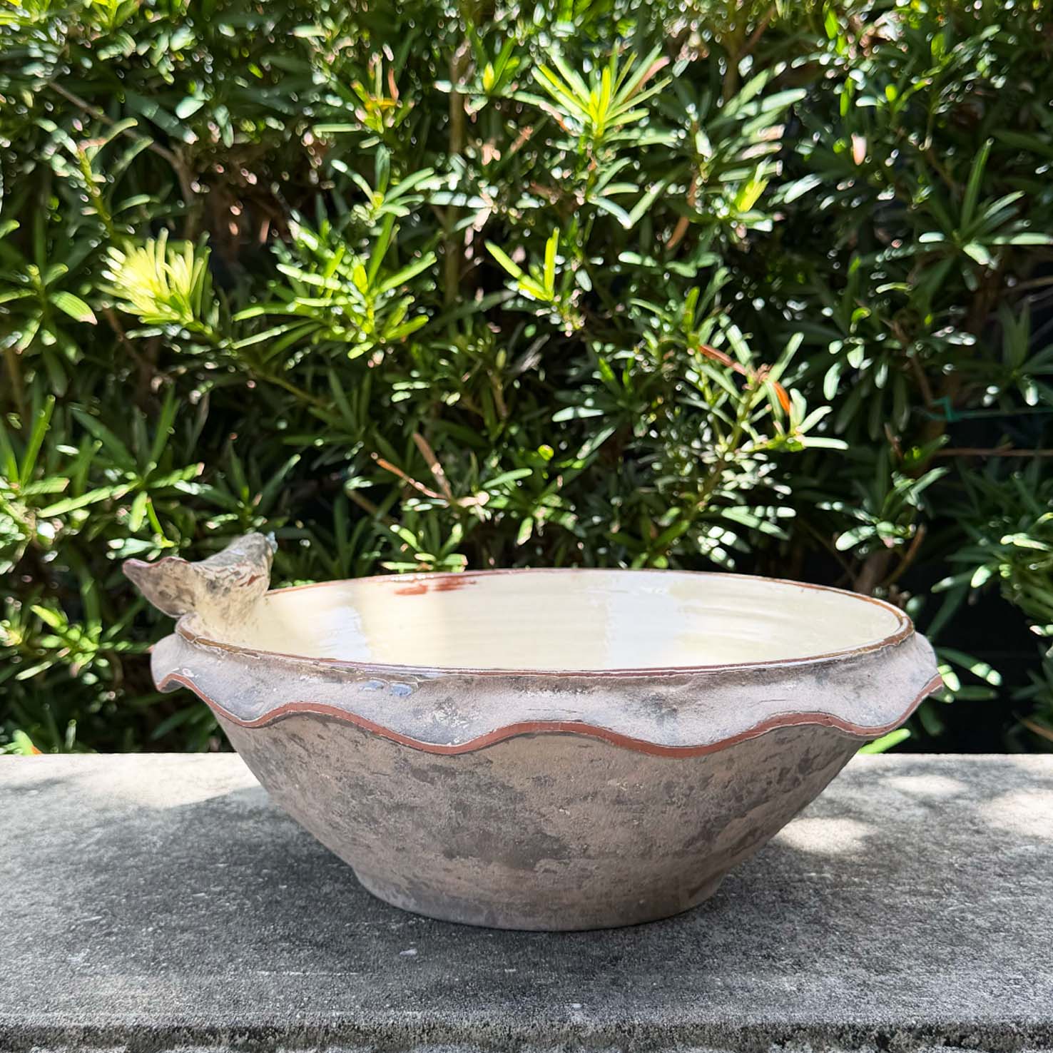 Small Hand Painted Off-white Bowl from France