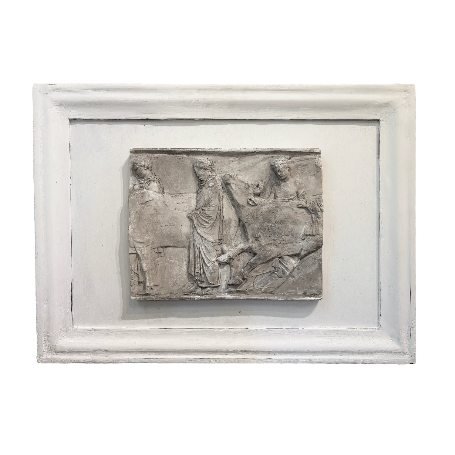 Classical Greek Revival Plaster Bas-Relief Panel