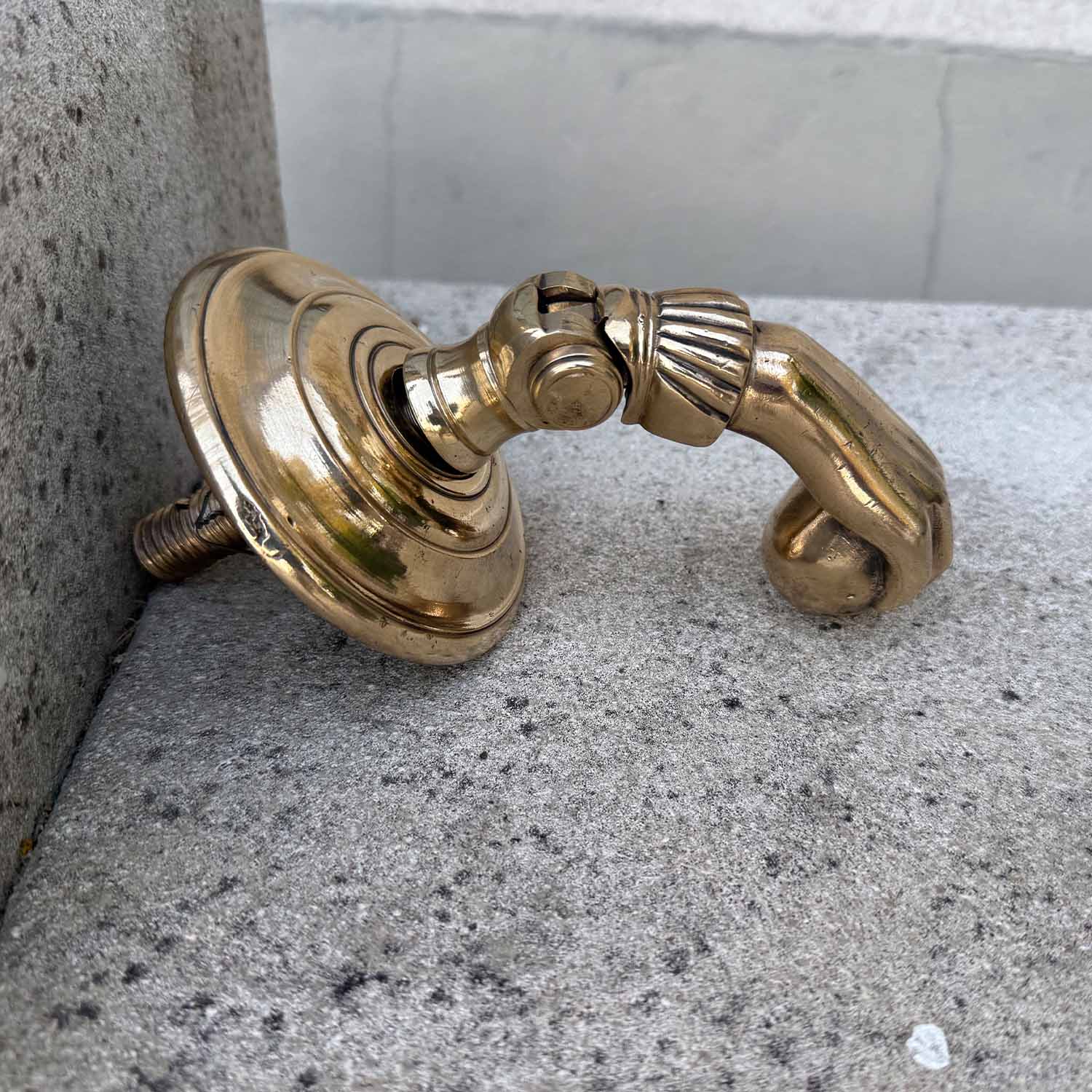 Antique French Solid Brass Hand Door Knocker 19th c