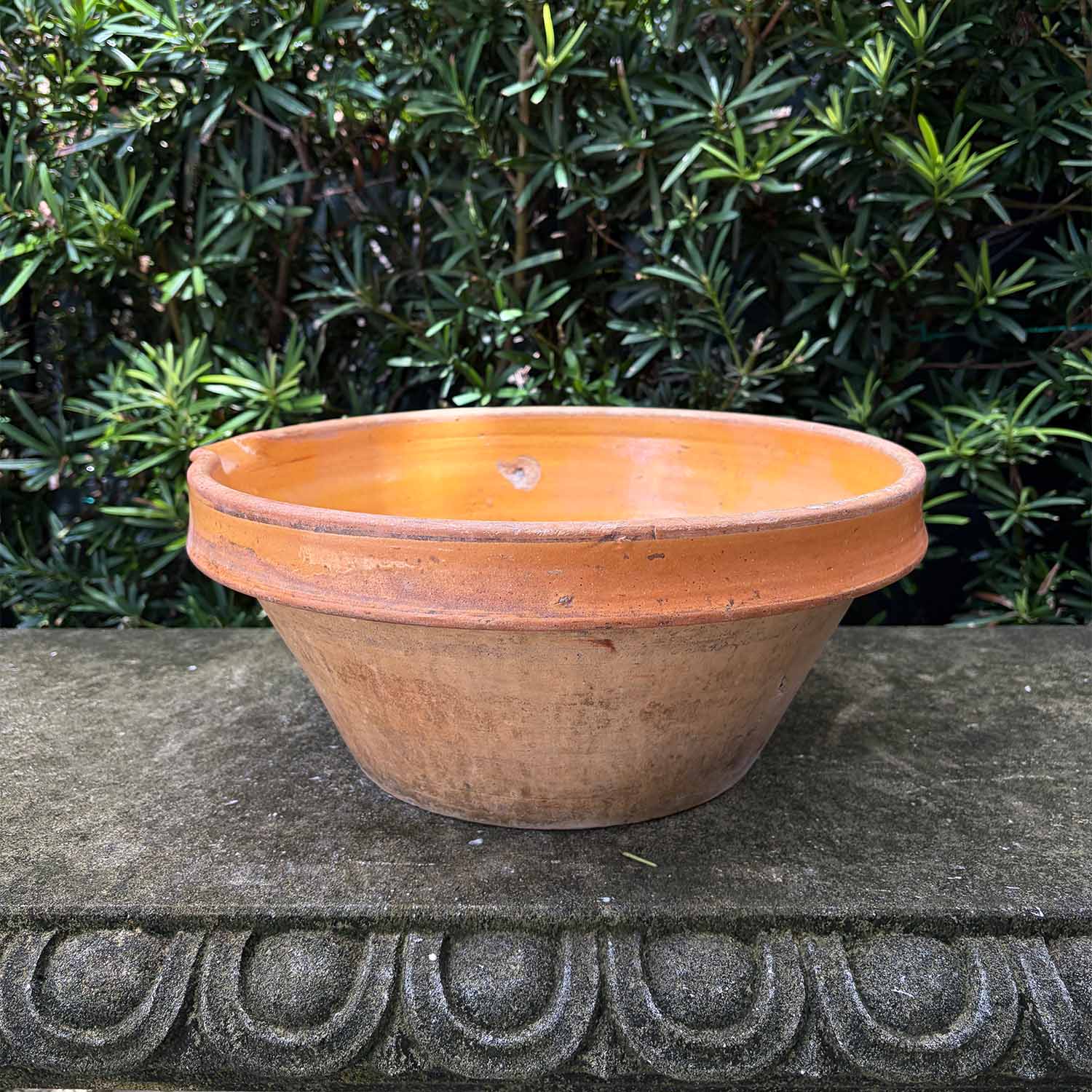 Antique Provincial French Earthenware Mixing Bowl