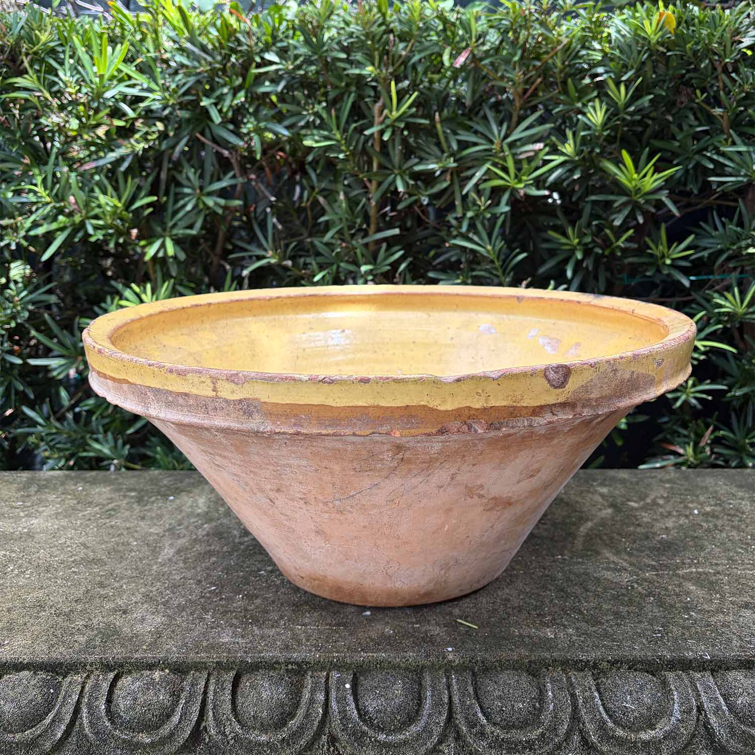 Antique French Terracotta Mixing Bowl, 19th Century