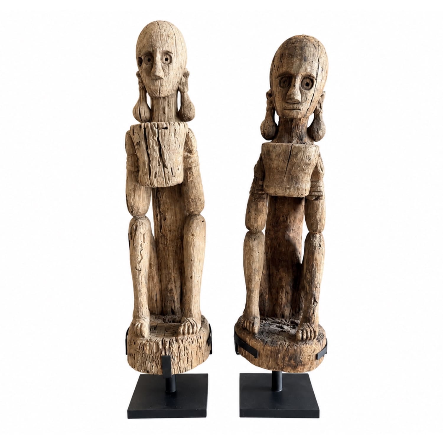 Pair of Leti Tribal Scultures from Indonesia