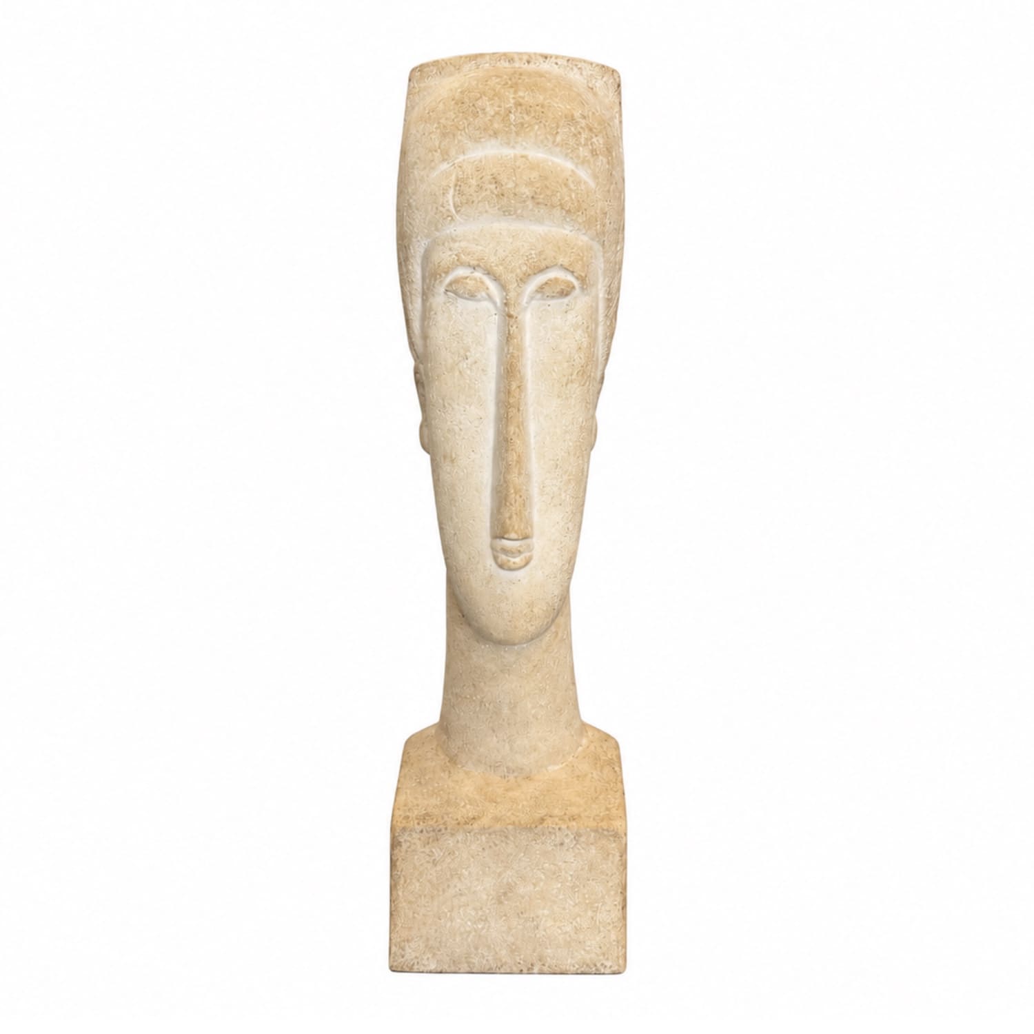 Amadeo Modigliani Style Female Head Sculpture