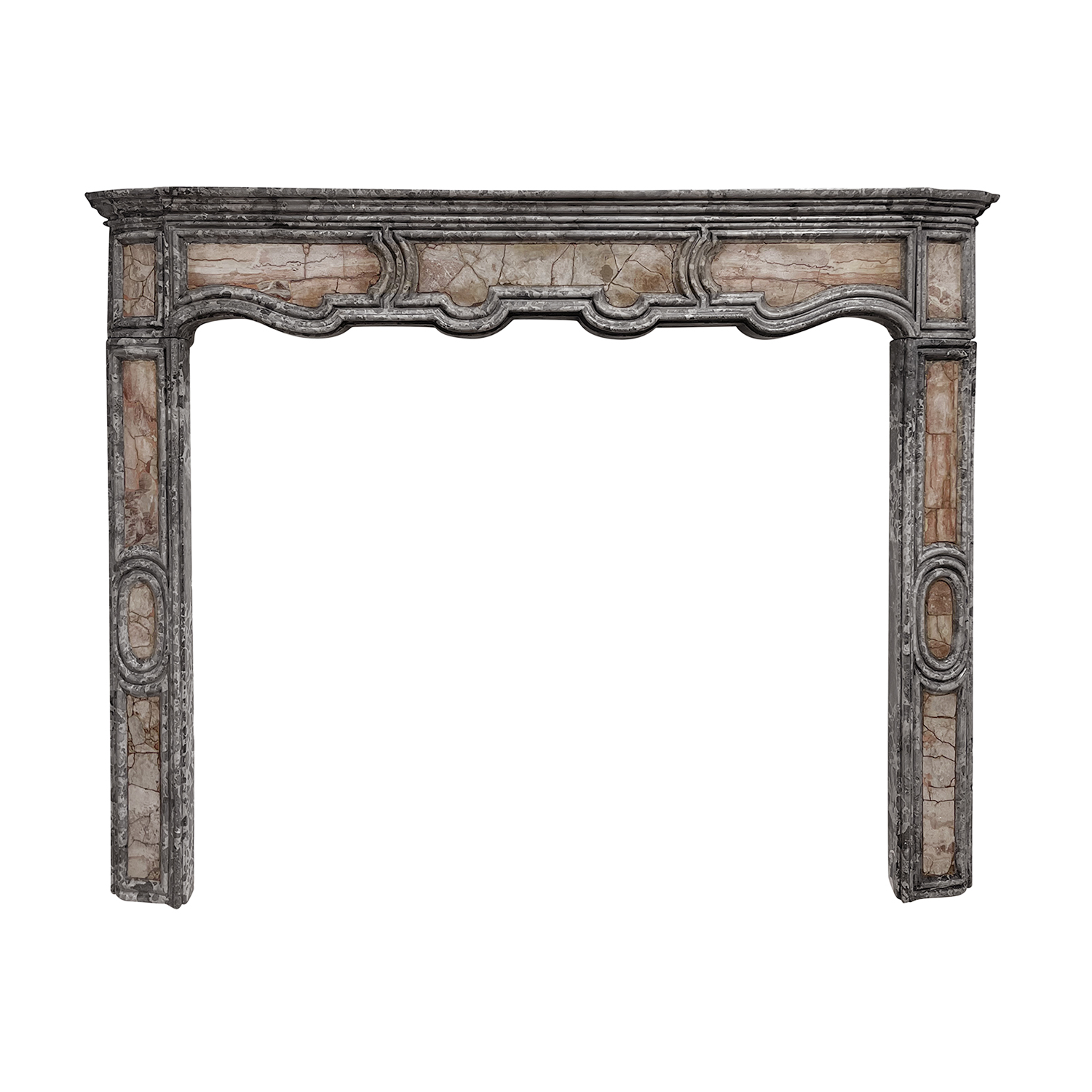 18th Century French Louis XIV Antique Marble Fireplace Mantel