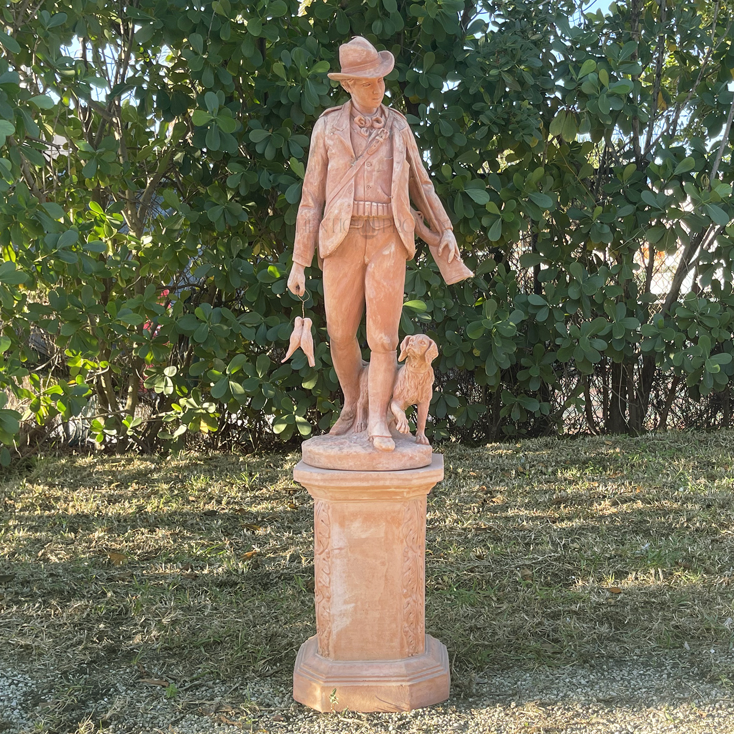 An Italian Sculpture “The Hunter” in Tuscan Terracotta