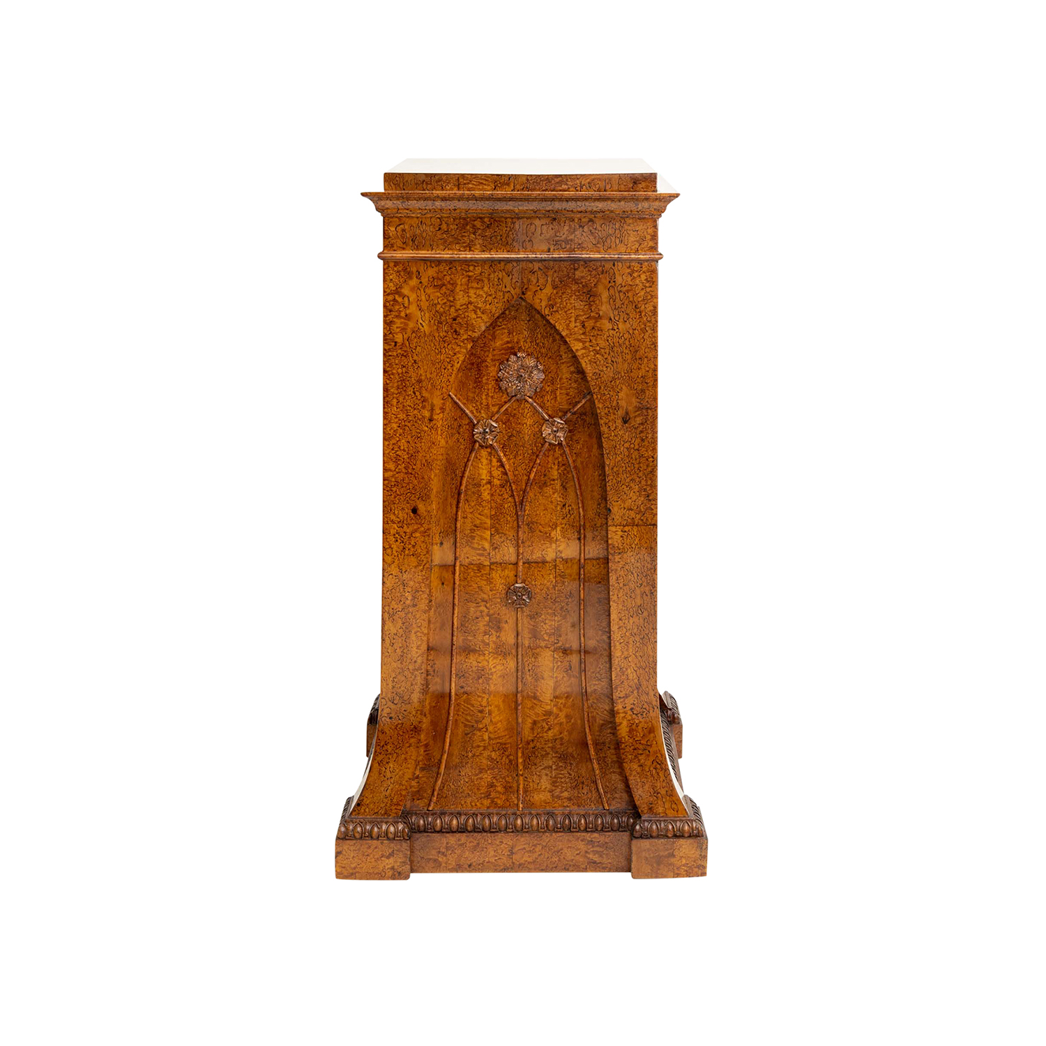 19th Century German Biedermeier Single Birchwood Pedestal – Antique Podium