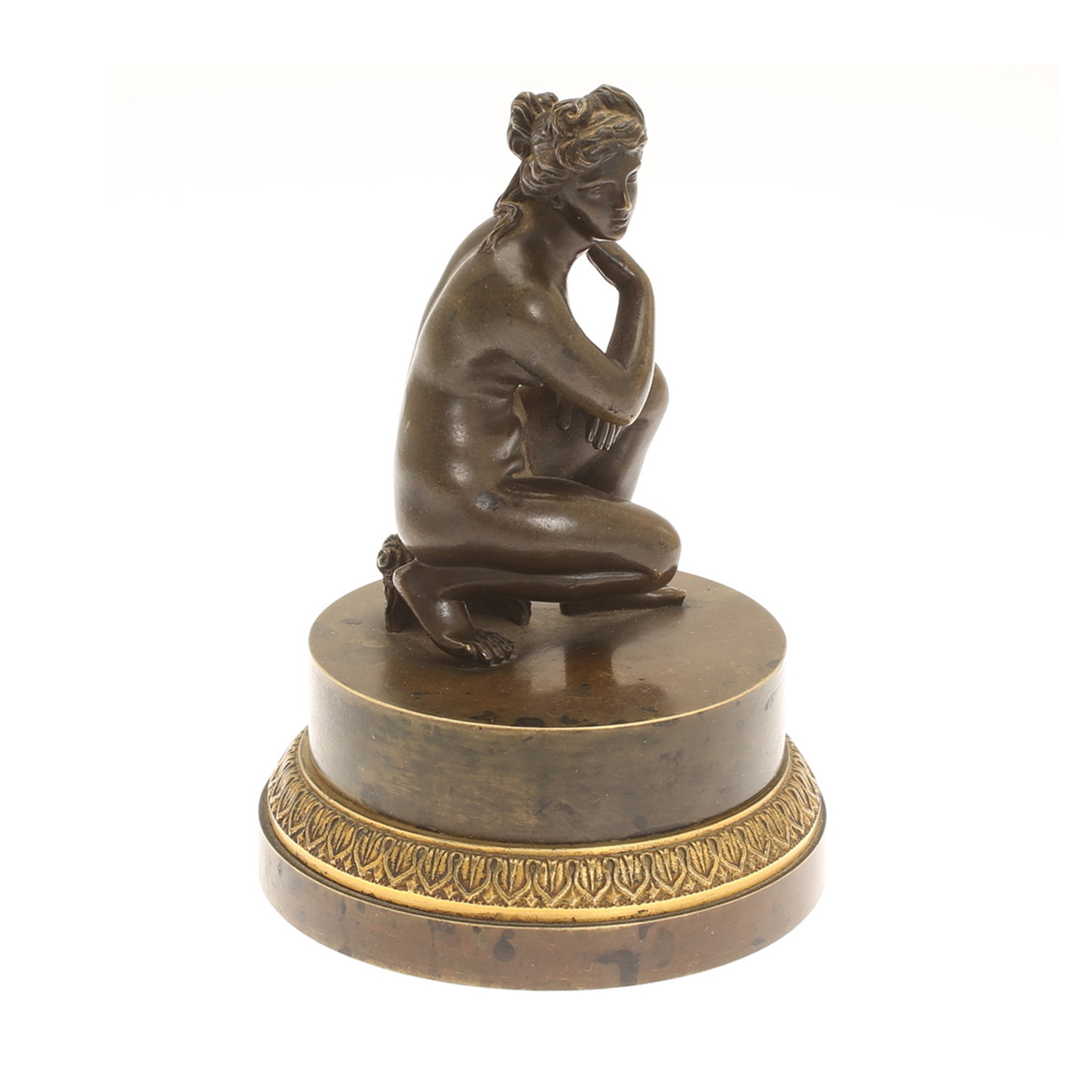 18th – 19th Century Gold-Brown French Bronze Scripting Table – Antique Table Décor