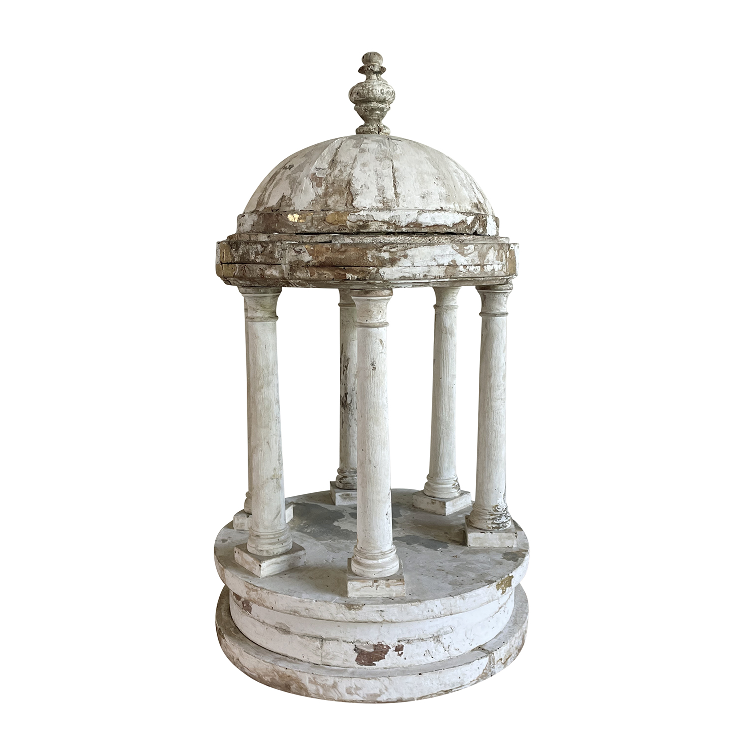 19th Century White-Grey French Pinewood Model Pavilion – Antique Décor