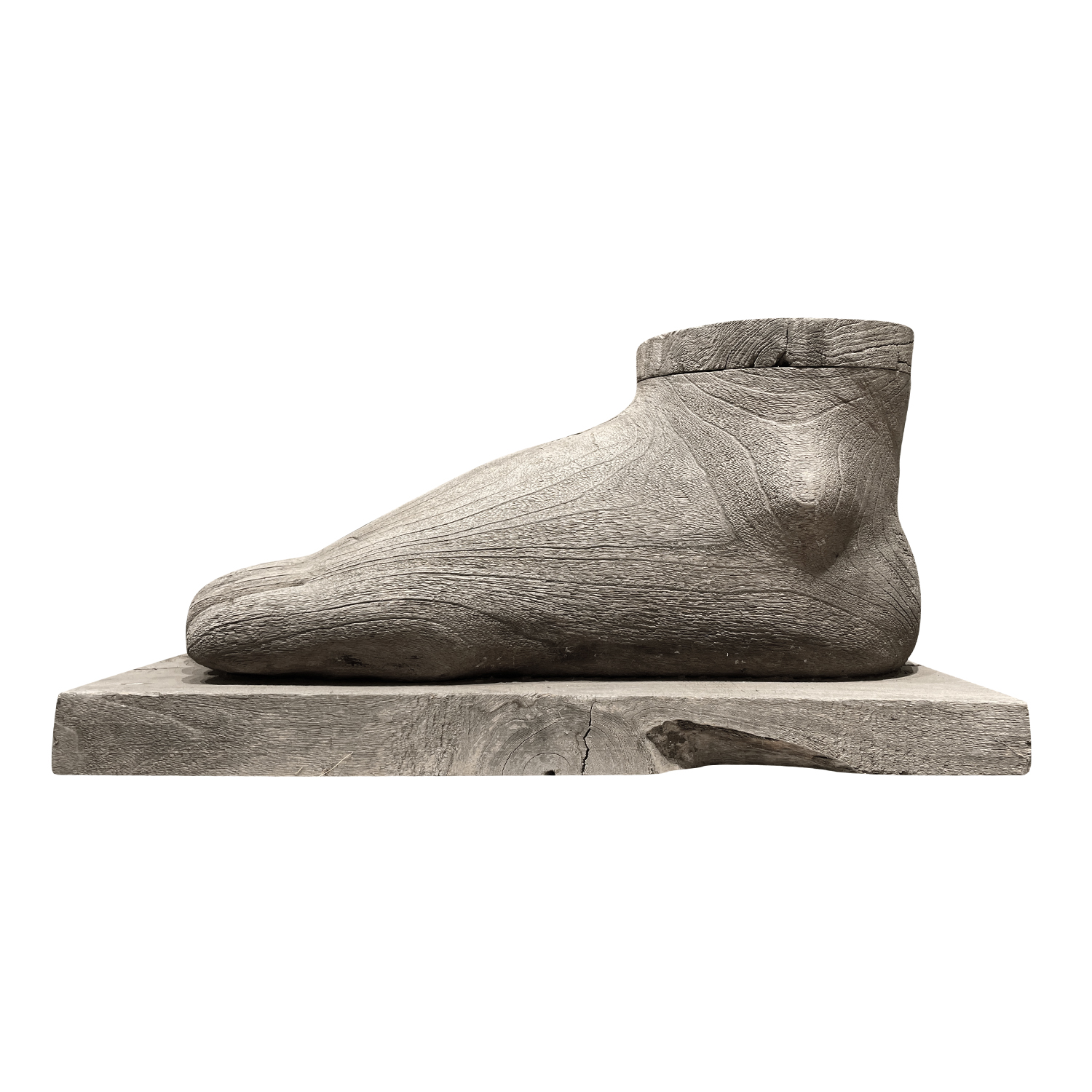 20th Century Italian Mid-Century Bleached Walnut Foot Sculpture – Vintage Décor