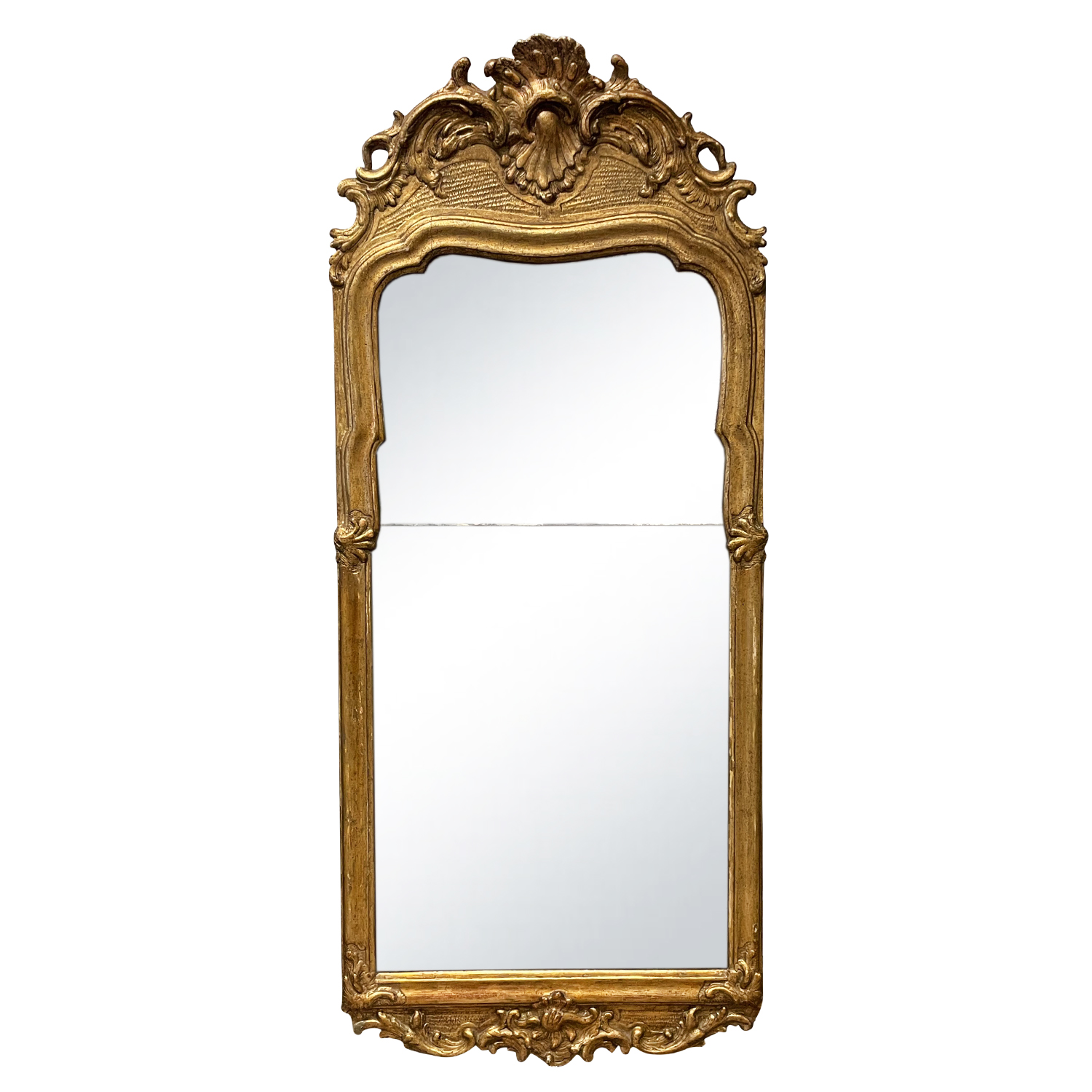 18th – 19th Century Gold Swedish Gustavian Gilded Pinewood Wall Glass Mirror