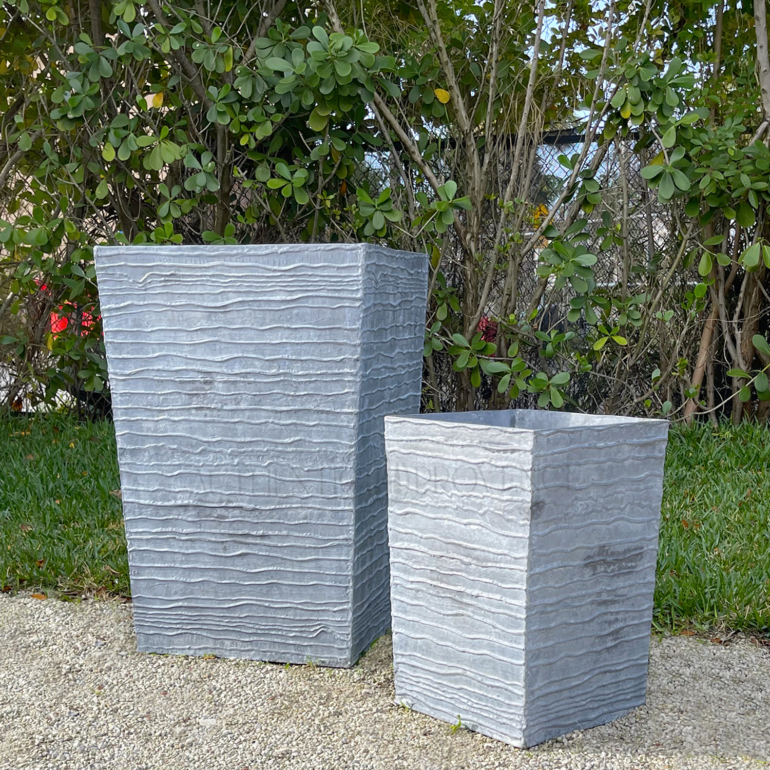 Pair of Lead Garden Planters: Westminster