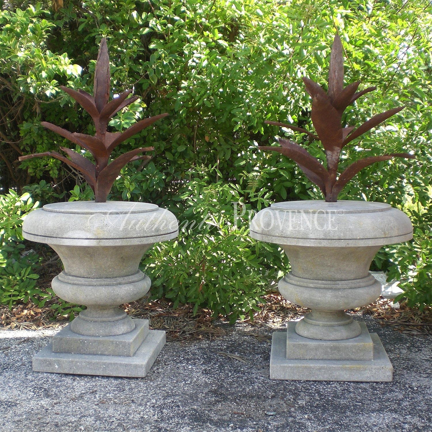 Pair of Agave Garden Finials