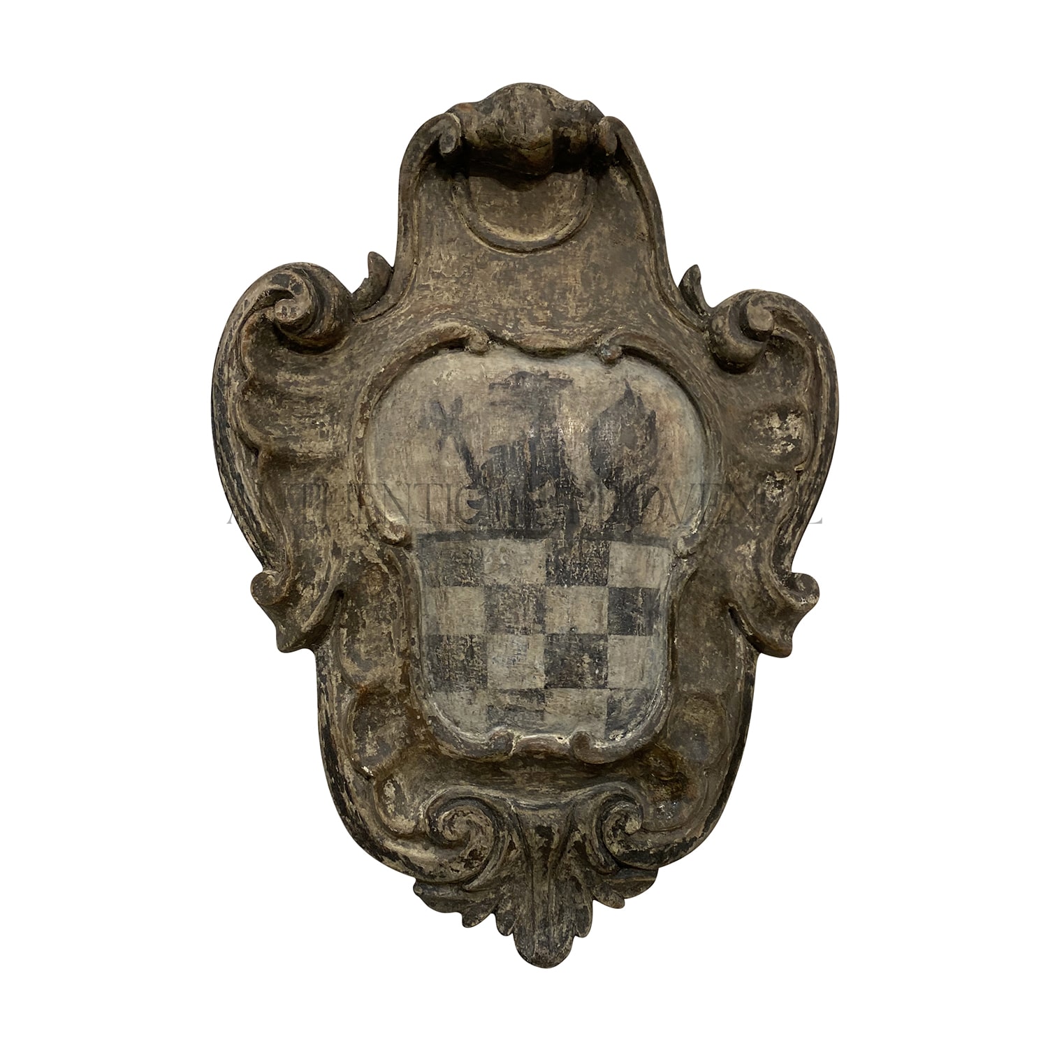 Antique Tuscan Wooden Shield